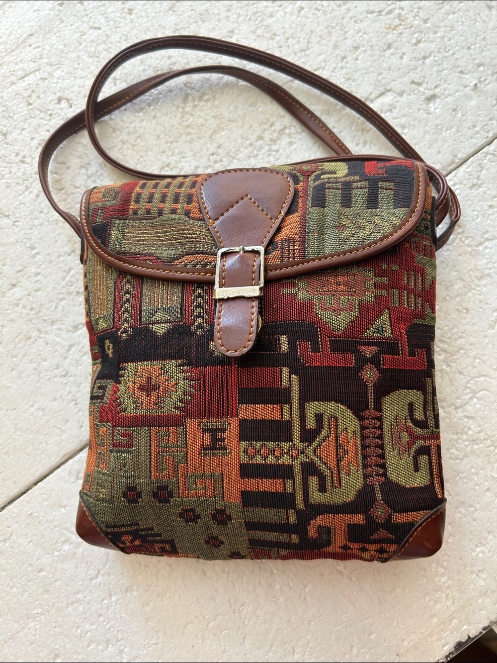 Tapestry Crossbody Bag Southwestern Travel Western Boho Festival Rodeo